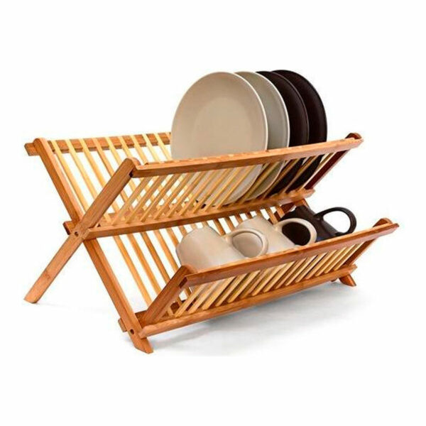 Abtropfsieb für die Spüle 5five Simply Smart natürlich 42 x 33,5 x 25,5 cm Biegsam – Bild 2