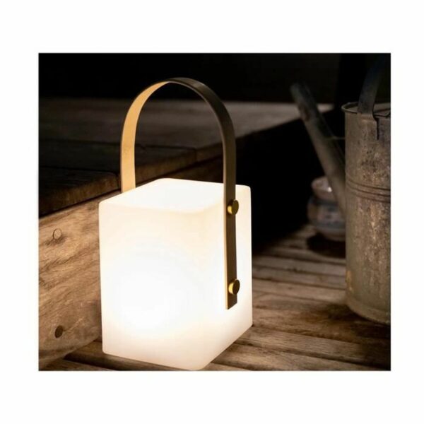 Tischlampe Lumisky Tiky 10 x 10 x 25 cm Weiß Braun Bambus Kunststoff – Bild 2