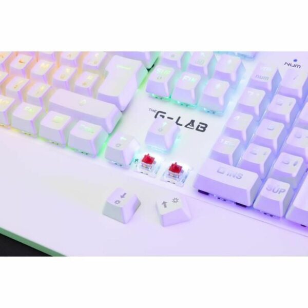 Mechanische Tastatur The G-Lab KEYZ RUBIDIUM Weiß Azerty Französisch – Bild 5