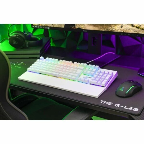 Mechanische Tastatur The G-Lab KEYZ RUBIDIUM Weiß Azerty Französisch – Bild 6