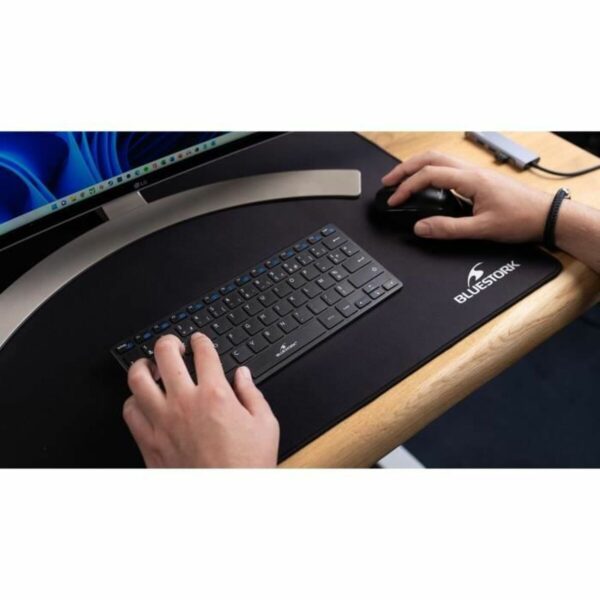 Tastatur mit Maus Bluestork Sans fil Ultra compact Schwarz – Bild 3
