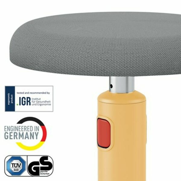 Ergonomischer Hocker Leitz Ergo Cosy Active Gelb Kunststoff – Bild 5