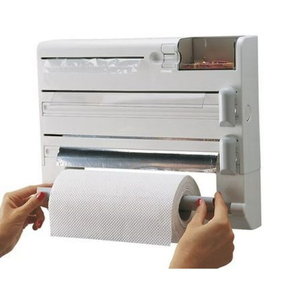 Küchenpapierrollenhalterung Leifheit 25723 Weiß Kunststoff – Bild 3