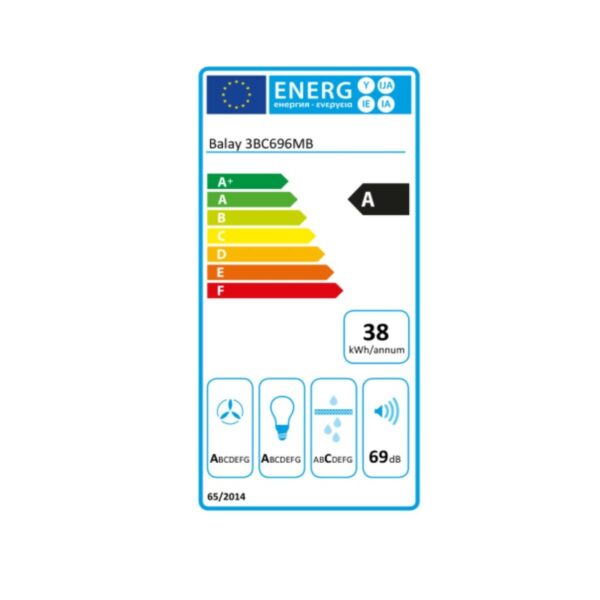 Konventioneller Rauchfang Balay 3BC696MB 90 cm 600 m3/h 69 dB 220W Weiß – Bild 2
