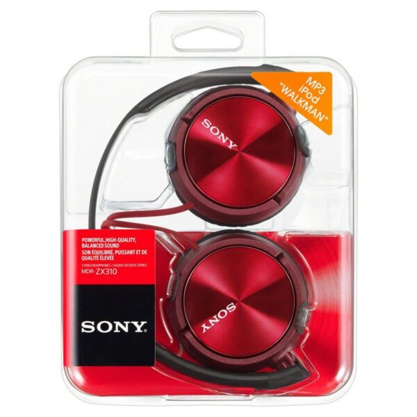 Diadem-Kopfhörer Sony MDR-ZX310AP Rot – Bild 3