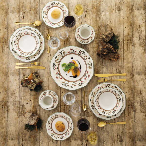 Suppenteller Queen´s By Churchill Assam blumig aus Keramik Porcelæn Ø 20,5 cm (6 Stück) – Bild 2