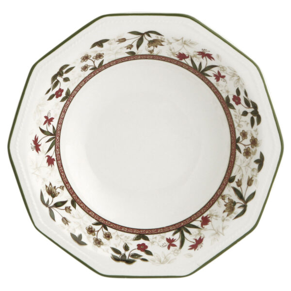 Suppenteller Queen´s By Churchill Assam blumig aus Keramik Porcelæn Ø 20,5 cm (6 Stück) – Bild 4