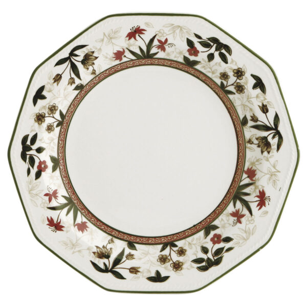 Flacher Teller Queen´s By Churchill Assam blumig aus Keramik Porcelæn Ø 27 cm (6 Stück) – Bild 4