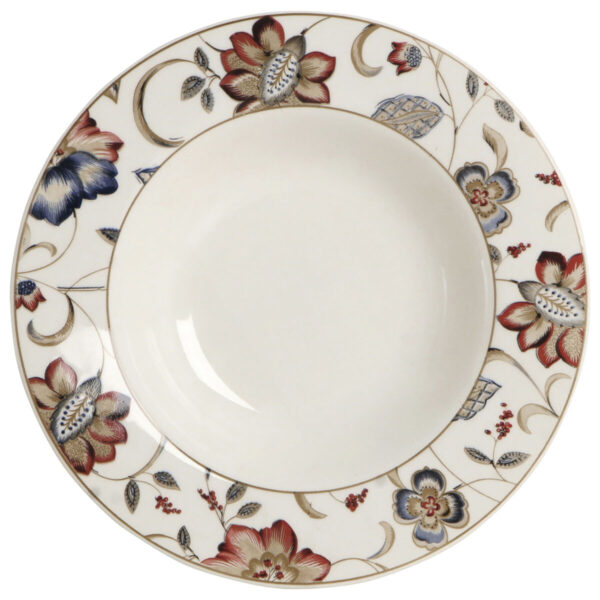 Suppenteller Queen´s By Churchill Jacobean blumig aus Keramik Porcelæn 22,8 cm (6 Stück) – Bild 4