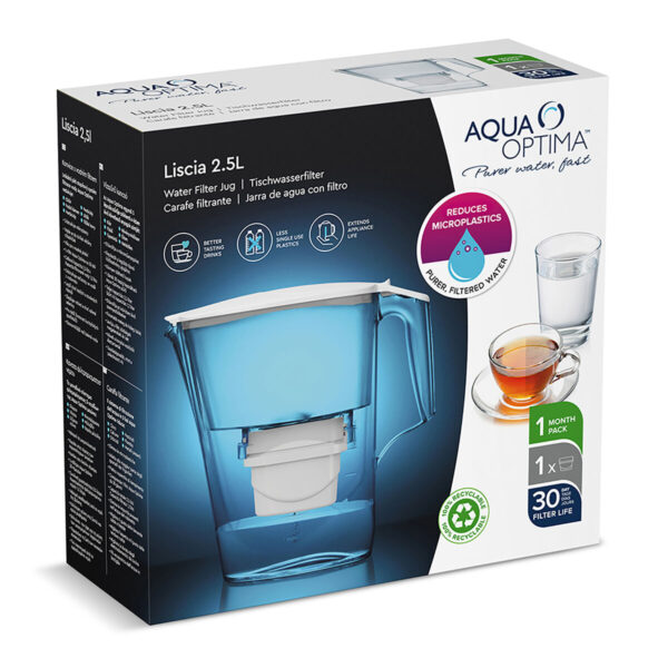 Filter-Karaffe Aqua Optima Liscia Evolve Weiß Kunststoff 2,5 L – Bild 4