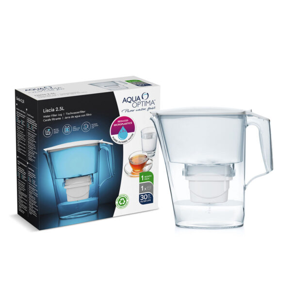 Filter-Karaffe Aqua Optima Liscia Evolve Weiß Kunststoff 2,5 L – Bild 5