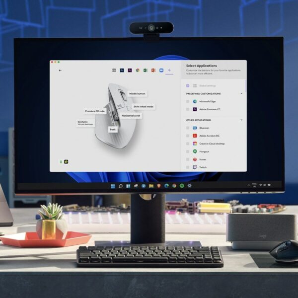 Schnurlose Mouse Logitech MX Master 3S Silberfarben Schwarzweiß – Bild 8