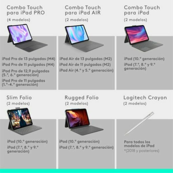 Tablet Tasche Logitech 920-012614 Grau Qwerty Spanisch – Bild 6