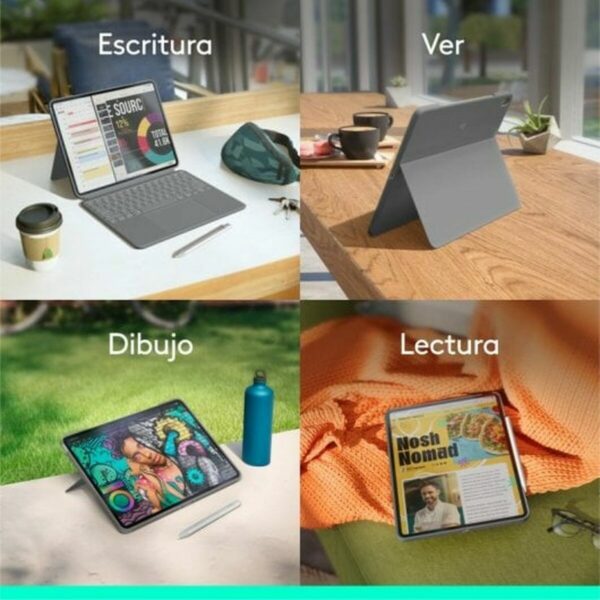Tablet Tasche Logitech 920-012614 Grau Qwerty Spanisch – Bild 8