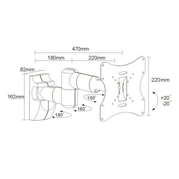 TV Halterung MacLean MC-503 A S 23" 42" 30 Kg – Bild 5