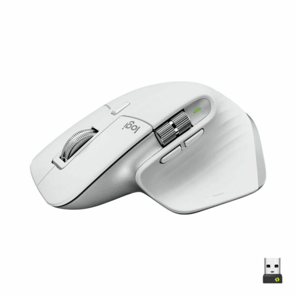 Schnurlose Mouse Logitech MX Master 3S Silberfarben Schwarzweiß – Bild 3