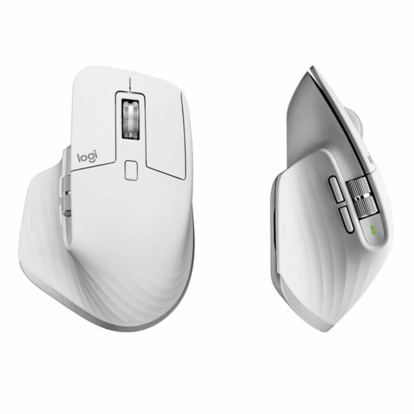 Schnurlose Mouse Logitech MX Master 3S Silberfarben Schwarzweiß – Bild 2