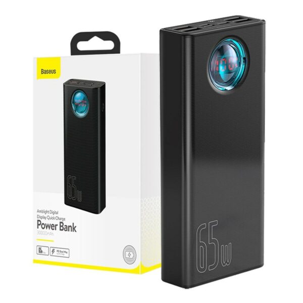 Power Bank Baseus AMBILIGHT Weiß Schwarz 30000 mAh – Bild 7