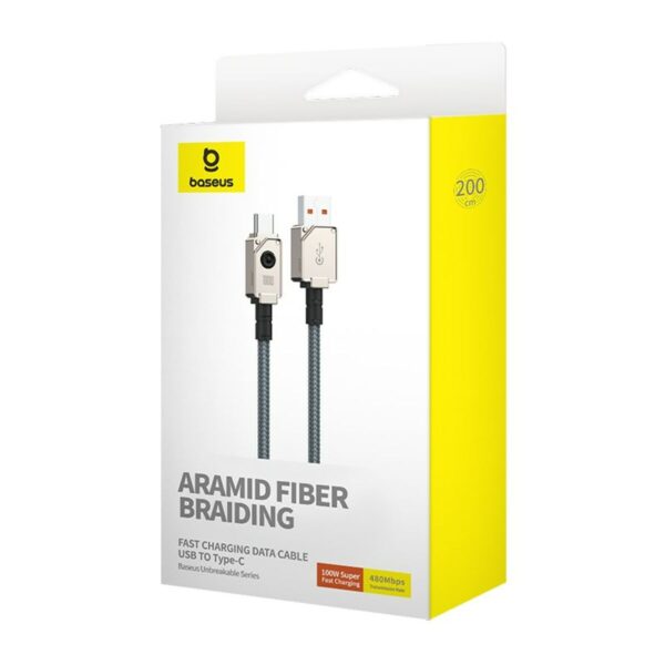 USB A zu USB-C-Kabel Baseus P10355801221-01 Weiß 2 m – Bild 2