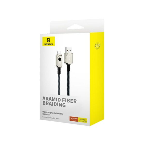 USB auf Lightning Verbindungskabel Baseus P10355802221-01 Weiß 2 m – Bild 7