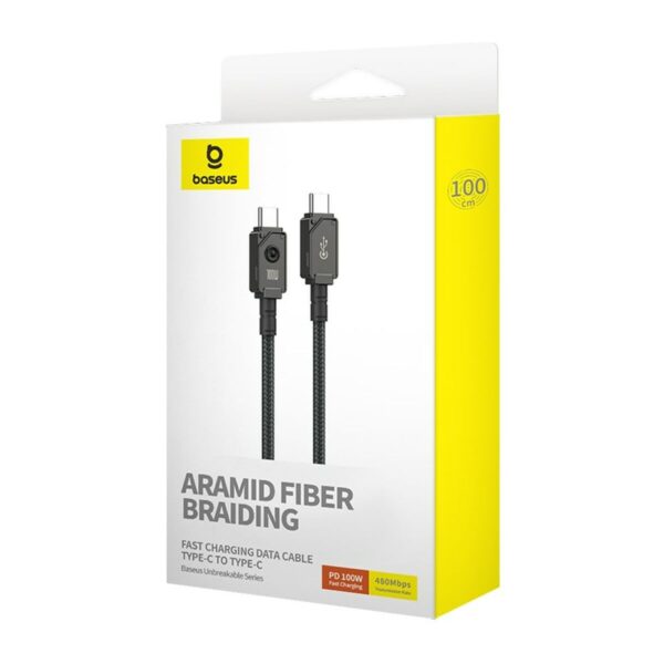 USB-C zu USB-C-Kabel Baseus P10355800111-00 Schwarz 1 m – Bild 3