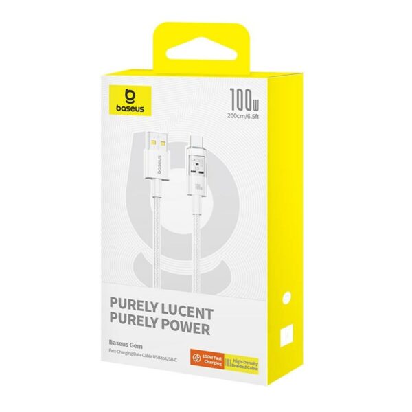 USB A zu USB-C-Kabel Baseus P10373002211-01 Weiß 2 m – Bild 5