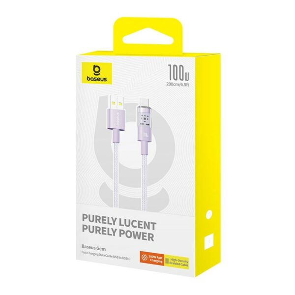 USB A zu USB-C-Kabel Baseus P10373002511-01 Purpur 2 m – Bild 5
