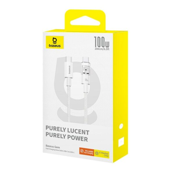 USB-C zu USB-C-Kabel Baseus P10373000211-01 Weiß 2 m – Bild 6