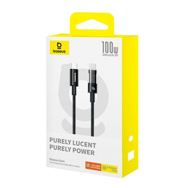 USB-C zu USB-C-Kabel Baseus P10373000111-01 Schwarz 2 m – Bild 6