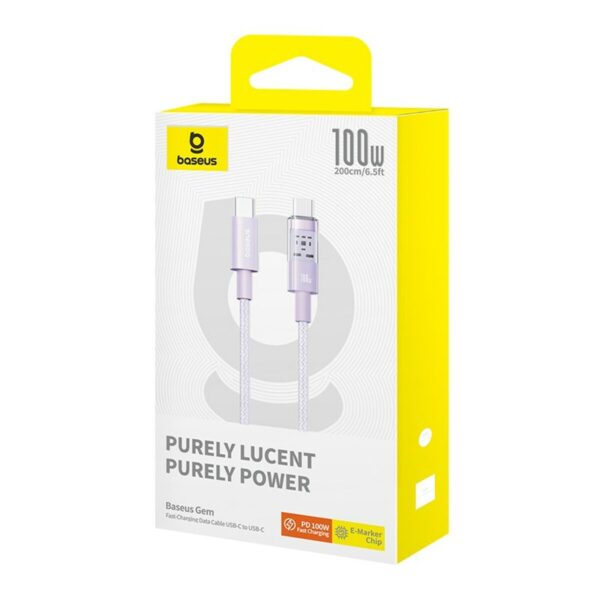 USB-C zu USB-C-Kabel Baseus P10373000511-01 Purpur 2 m – Bild 6