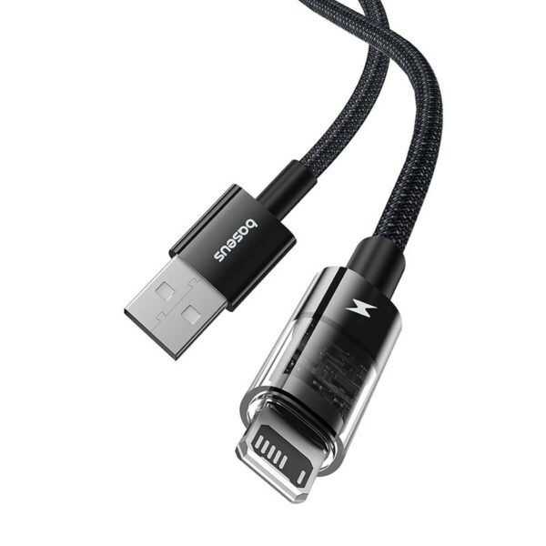 USB auf Lightning Verbindungskabel Baseus P10373003111-01 Schwarz 2 m – Bild 2