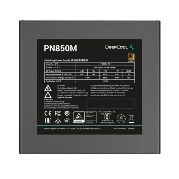 Stromquelle DEEPCOOL R-PN850M-FC0B-EU ATX 850 W 80 Plus Gold RoHS CE WEEE – Bild 3