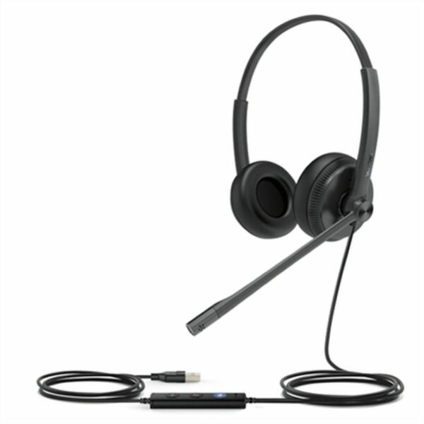 Kopfhörer mit Mikrofon Yealink UH34 DUAL TEAMS Schwarz