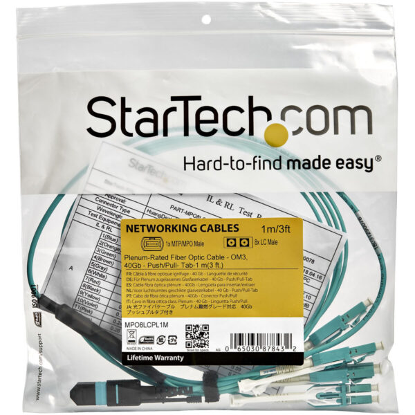 Faseroptisches Kabel Startech MPO8LCPL3M 3 m – Bild 2