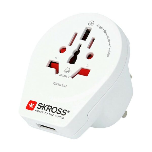 Netzadapter Skross 1500267 United Kingdom International 1 x USB – Bild 2