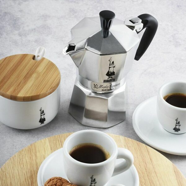 Italienische Kaffeemaschine Bialetti Moka Express Aluminium 300 ml 6 Tassen – Bild 2
