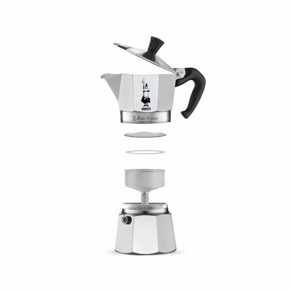 Italienische Kaffeemaschine Bialetti Moka Express Aluminium 300 ml 6 Tassen – Bild 3
