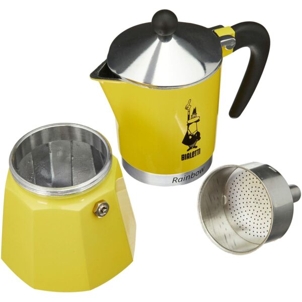 Italienische Kaffeemaschine Bialetti Rainbow Gelb Aluminium 300 ml – Bild 3