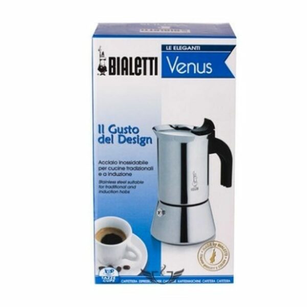 Italienische Kaffeemaschine Bialetti New Venus Silberfarben Edelstahl 240 ml 6 Tassen – Bild 2