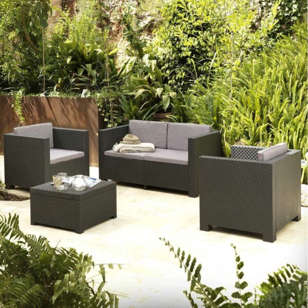 Gartenmöbel SP Berner Diva Tropea Anthrazit Dunkelgrau (4 Stücke) – Bild 5