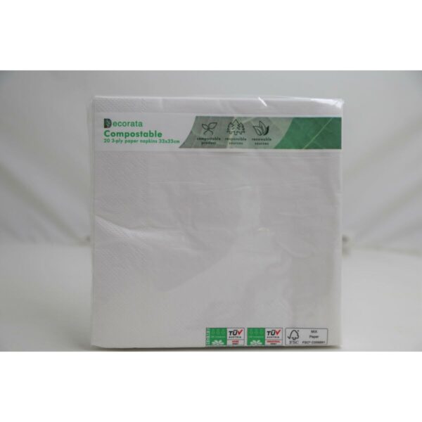 Geschirr-Set Procos Weiß Papier 23 x 1,5 x 23 cm – Bild 3