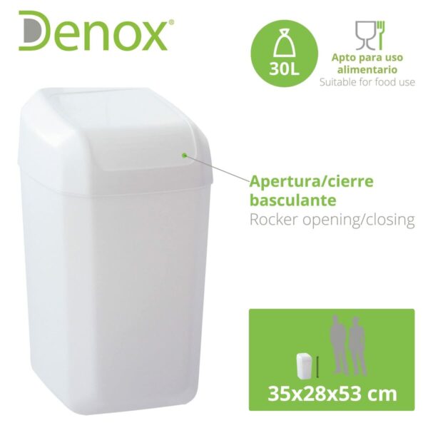 Papierkorb Denox Weiß 30 L – Bild 2
