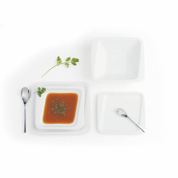 Flacher Teller Quid Chef Weiß aus Keramik 30 x 18 cm (6 Stück) (Pack 6x) – Bild 3