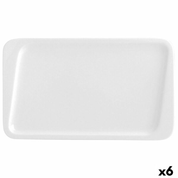Flacher Teller Quid Chef Weiß aus Keramik 30 x 18 cm (6 Stück) (Pack 6x) – Bild 2