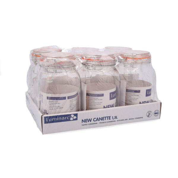 Glasgefäß Quid New Canette Durchsichtig Glas (1,5L) (Pack 6x) – Bild 4