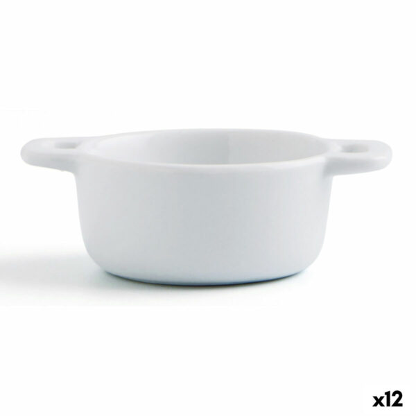 Satz für Appetithäppchen Quid Gastro Fun Weiß aus Keramik 10 x 7 x 4 cm (12 Stück)