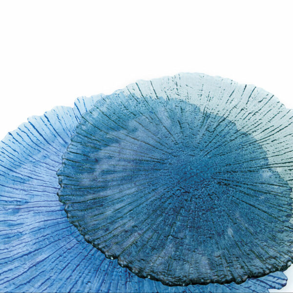 Flacher Teller Quid Mar De Viento türkis Glas Ø 32 cm (6 Stück) (Pack 6x) – Bild 3