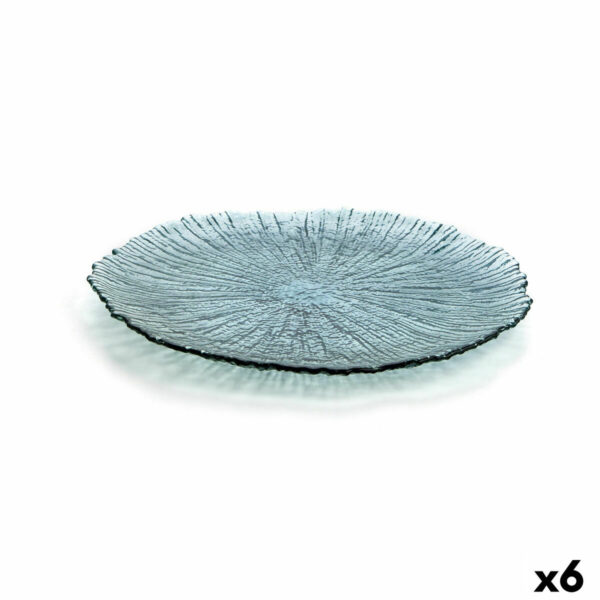 Flacher Teller Quid Mar De Viento türkis Glas Ø 32 cm (6 Stück) (Pack 6x) – Bild 2