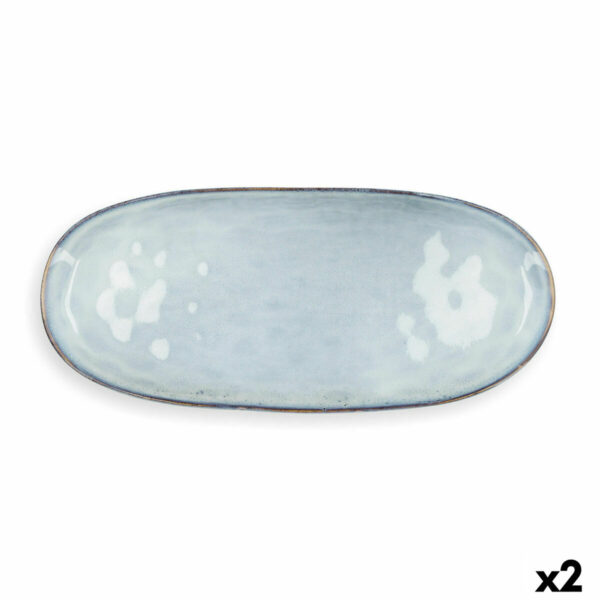 Kochschüssel Quid Boreal Blau aus Keramik 36 x 16 cm (2 Stück) (Pack 2x) – Bild 2