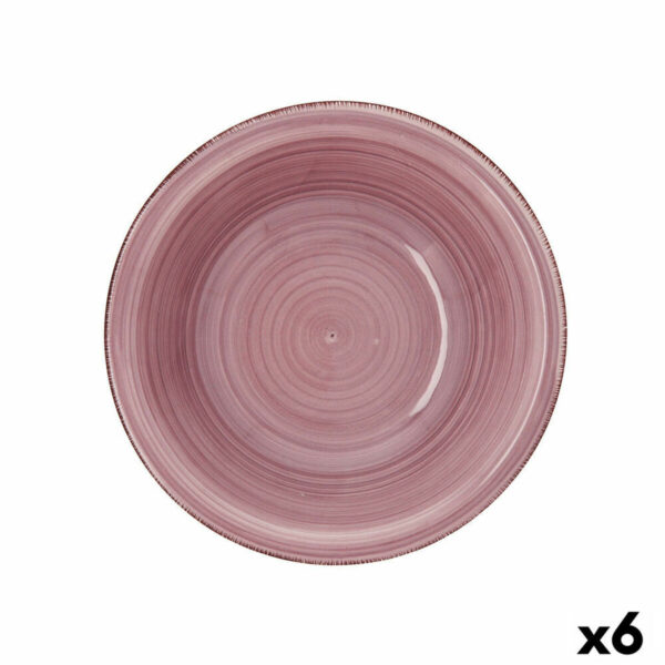 Salatschüssel Quid Vita Peoni aus Keramik Rosa (6 Stück) (Pack 6x) – Bild 2